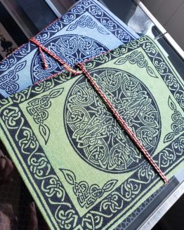 Celtic Knot Journal, Welsh Fabric Notebook , Irish Cotton Scrapbook, Recycled Paper, Hard Cover Writing Book, Gift For Writers