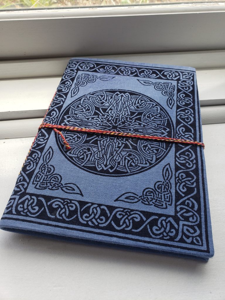 Celtic Knot Journal, Welsh Fabric Notebook , Irish Cotton Scrapbook