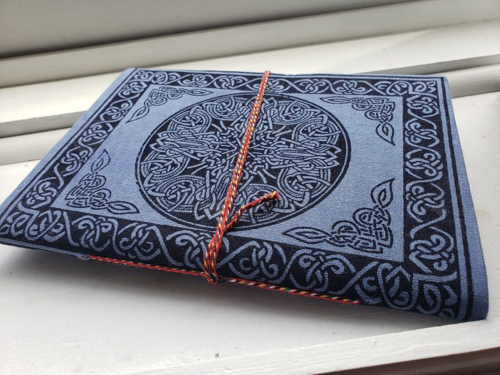 Celtic Knot Journal, Welsh Fabric Notebook , Irish Cotton Scrapbook