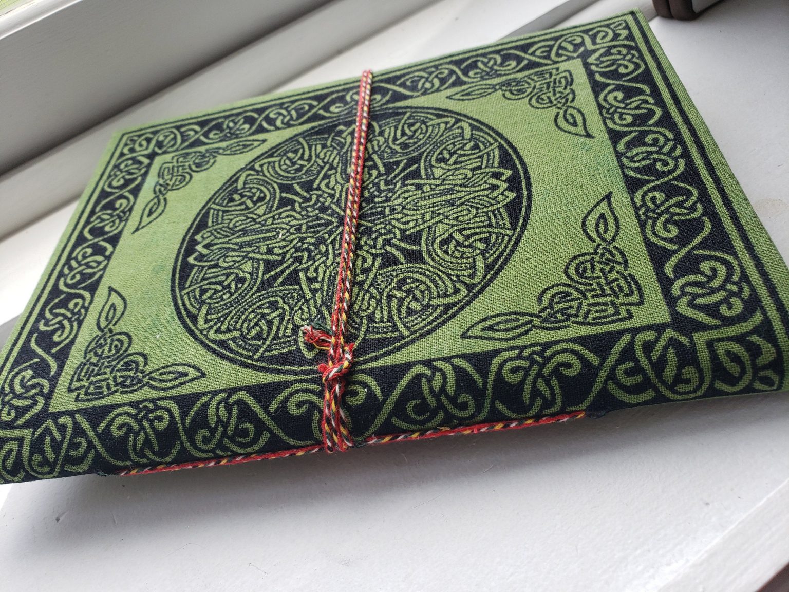 Celtic Knot Journal, Welsh Fabric Notebook , Irish Cotton Scrapbook