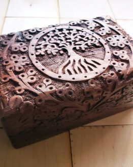 Tree of Life Celtic Knot Keepsake Box, Irish Wooden Decor, Renaissance Festival Box, Hand Carved Welsh Decoration