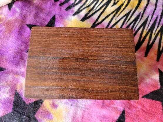Carved Celestial Wood Celtic Box Metal Inlay, Irish Wooden Box, Welsh Keepsake, Hand Engraved Magic, Witch Tarot Card, Wiccan, Pagan, Brass - Image 4